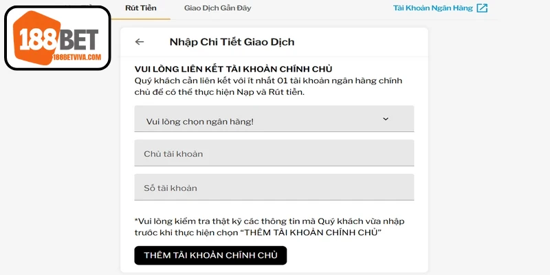 Hướng dẫn chi tiết các bước rút tiền 188BET